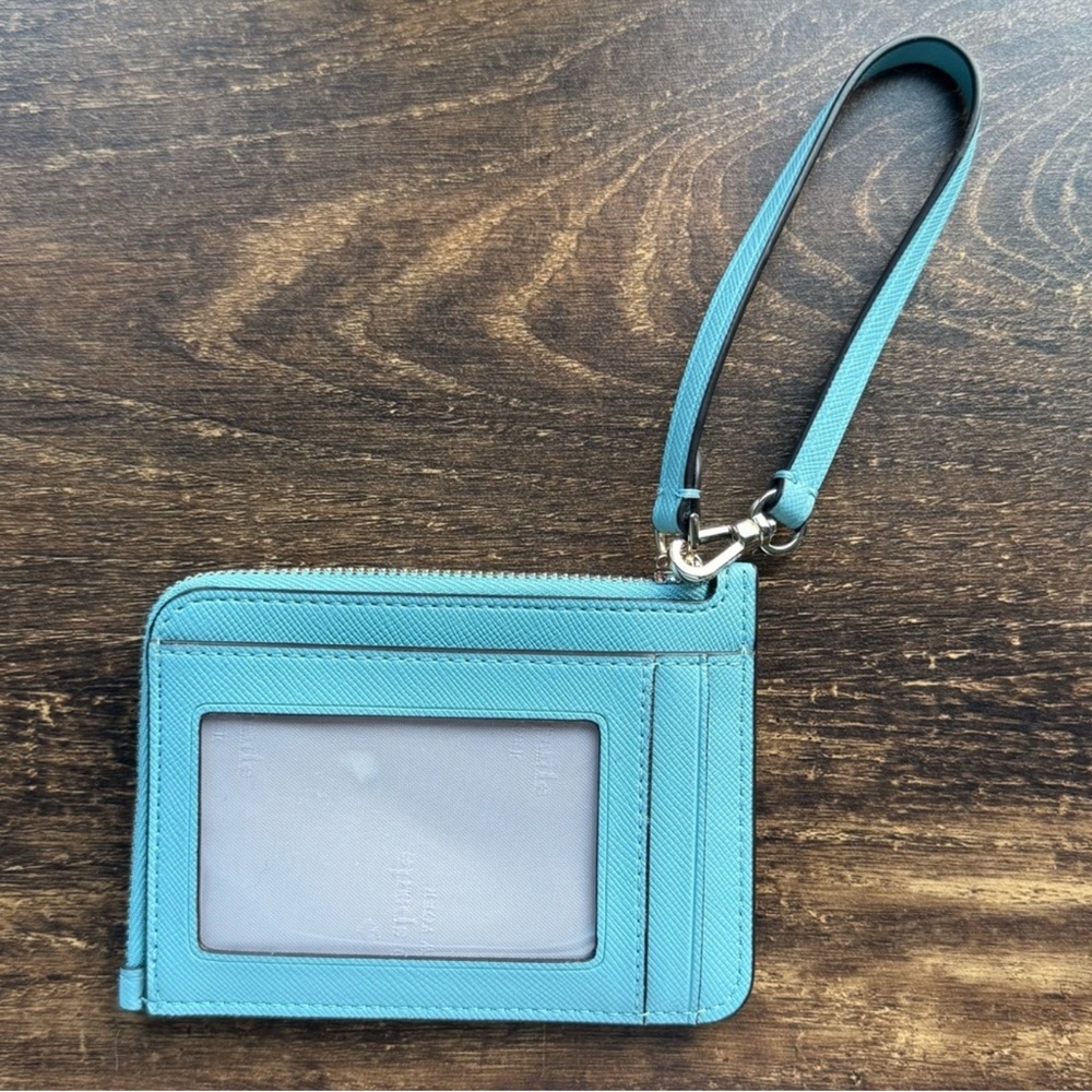kate spade new york Zip Card Holder Wristlet in Blue - Picture 2 of 12
